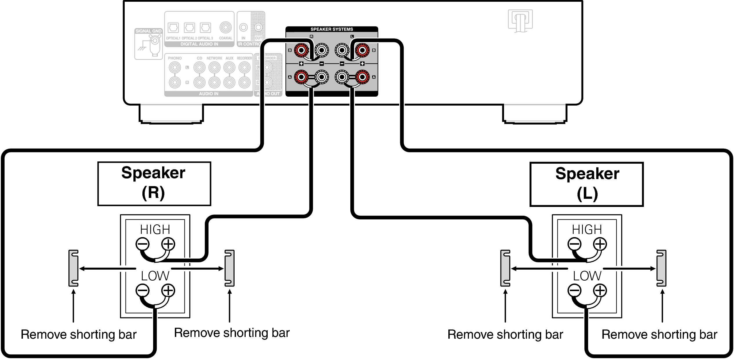 Conne biwiring PMA800NE